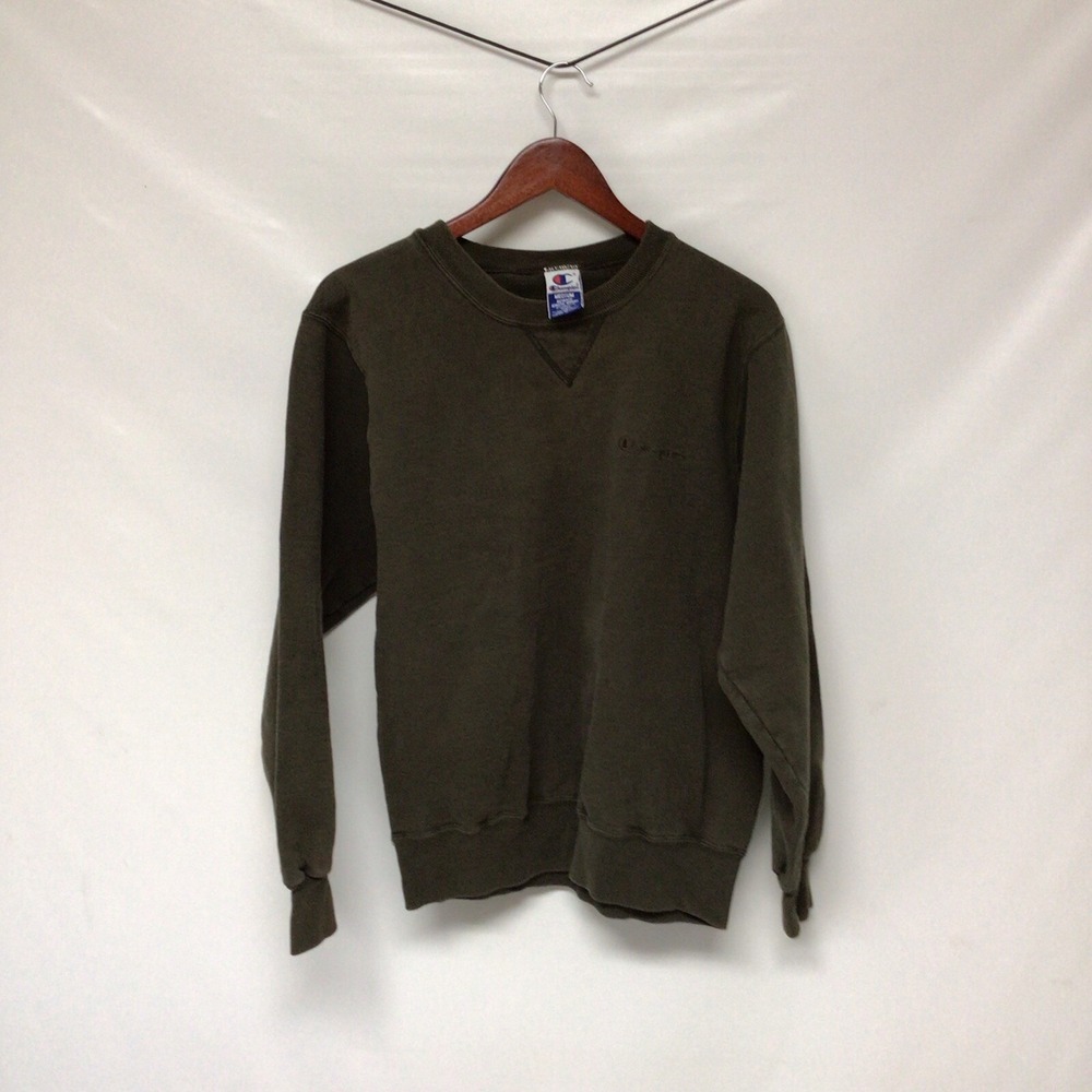 Champion Crewneck Sweatshirt Mens Size Large Embroidered Vintage  Green